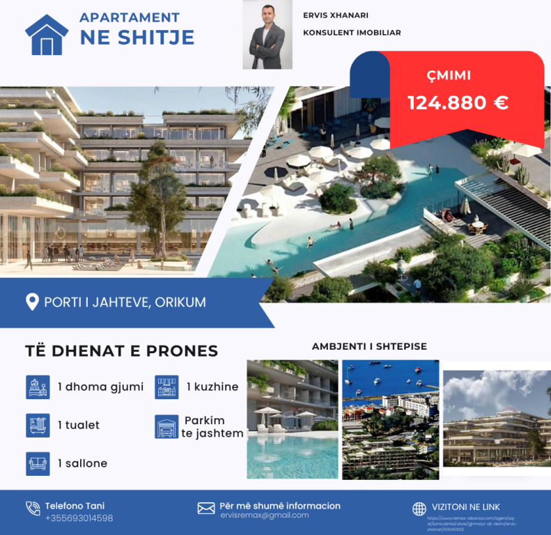 APPARTAMENTO 1+1 IN VENDITA – PORTO DEI YACHT, ORIKUM