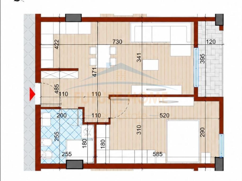 Shitet apartament 1+1 Don Bosko Kompleksi UrbanVista