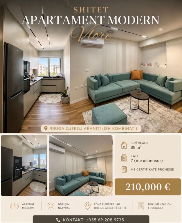 Shitet Apartament 2+1 Vlore
