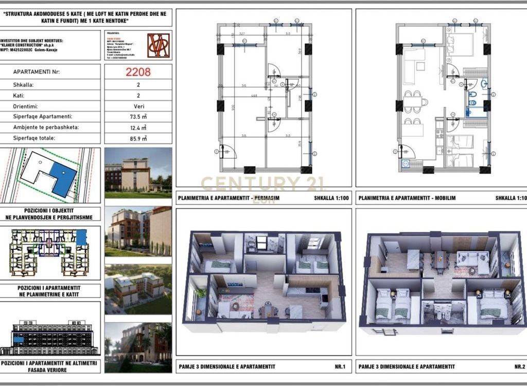 Hestia Residence, Golem ! Mundesi Pagese me Keste ! -APARTAMENT 2+1-