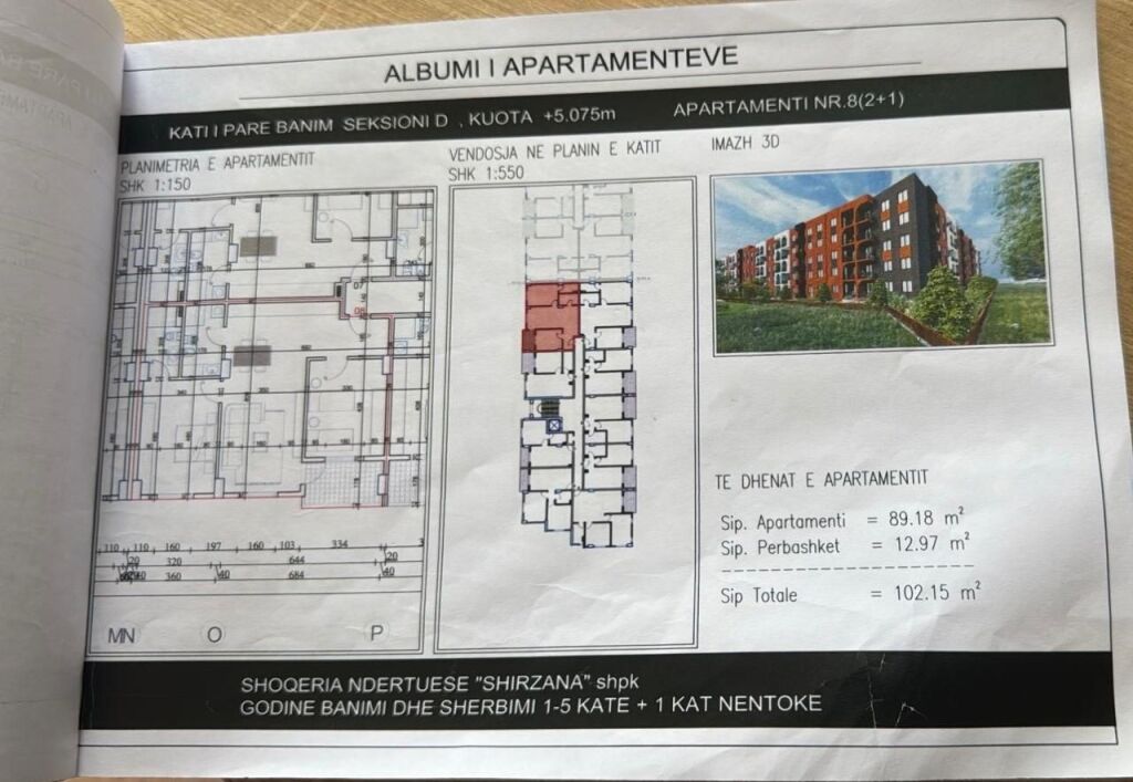 In vendita Ap 2+2 bagni + balcone📌Paskuqan, LakeSide Residence, vicino al Lago di Paskuqan - Prezzo 1000 Euro/m2