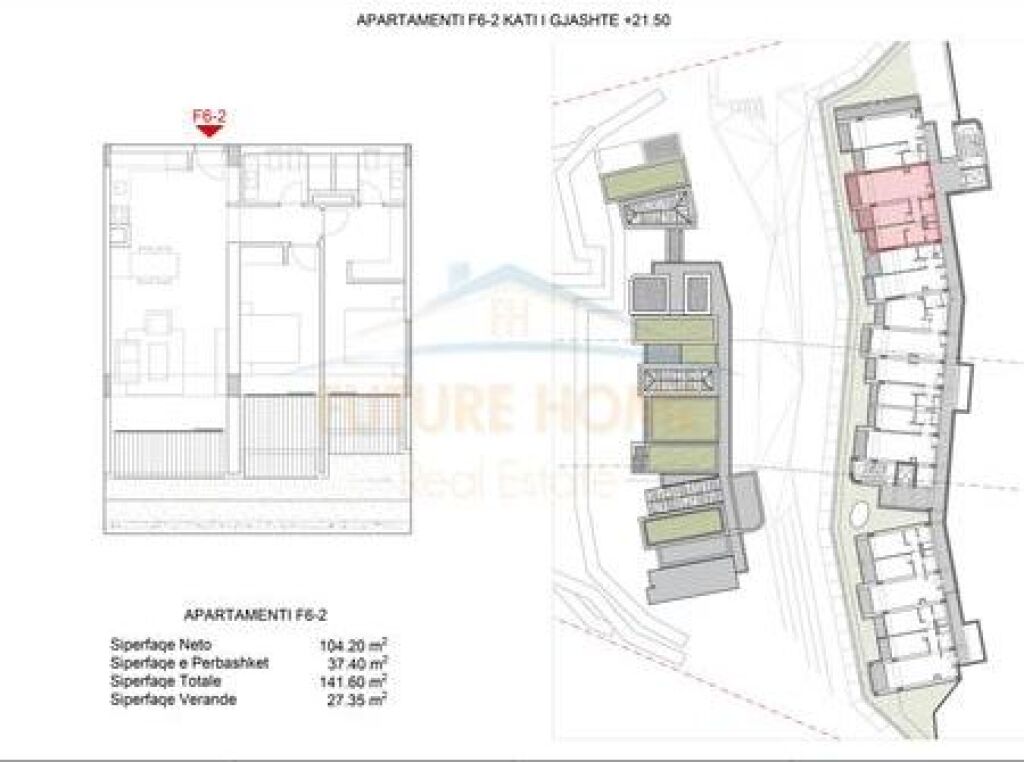 For sale, Apartment 2+1, Grenn Coast 2, Palasë, Vlorë