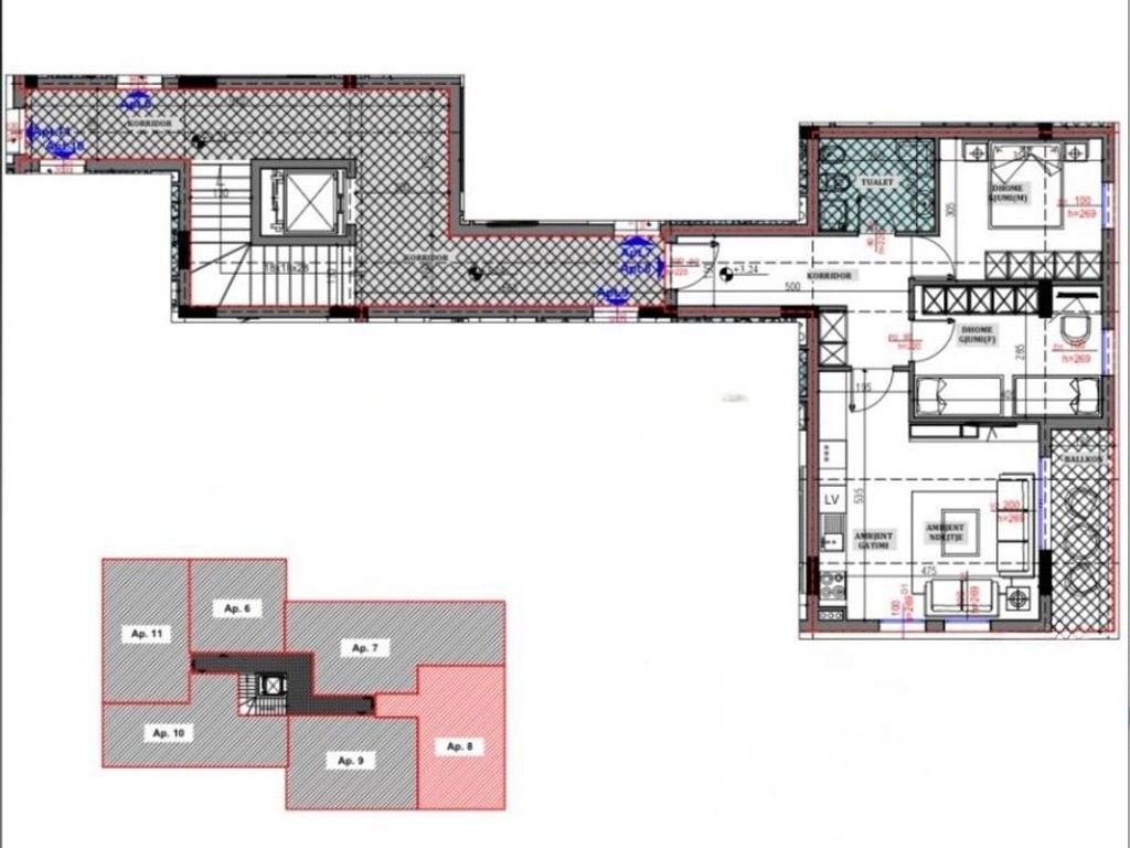 Apartament 2+1 për shitje tek Porta e Re, Sauk!