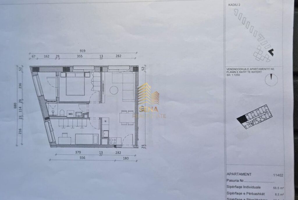 Shitet, Okazion Apartament 2+1+Blk, Ali Demi- Rezidenca Kadiu, 94.000 Euro