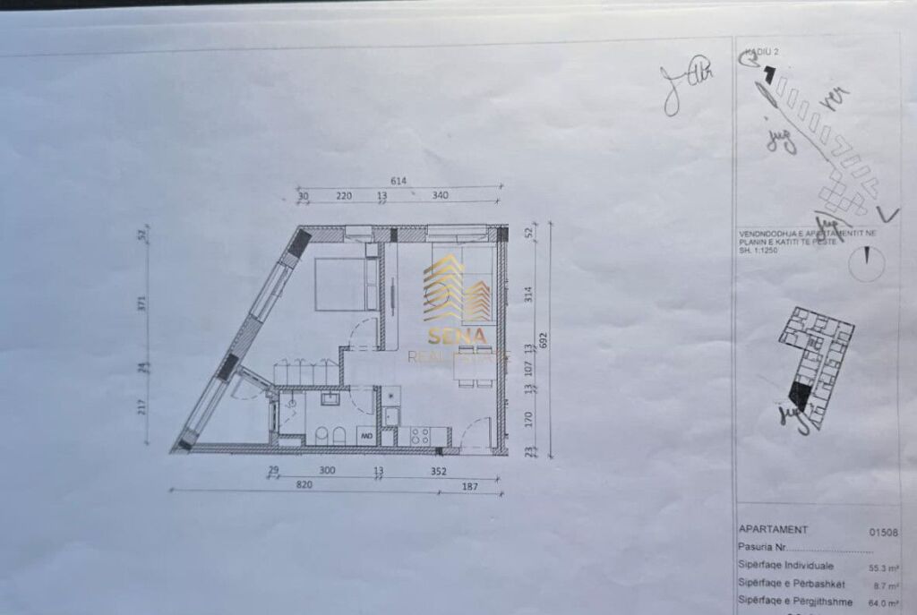 Shitet, Okazion Apartament 1+1+Blk, Ali Demi- Rezidenca Kadiu, 92.800 Euro