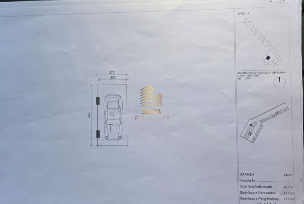 For sale, 2 Parking Spots, Ali Demi- Kadiu Residence, 600 Euro/m2