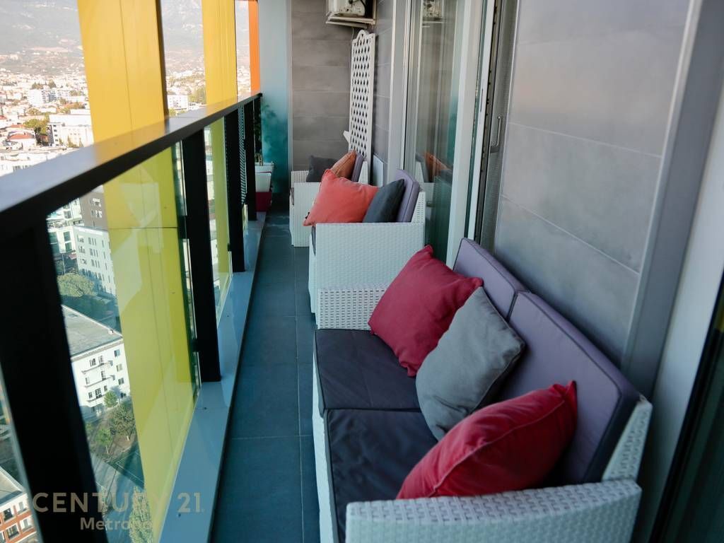 An exclusive 2+1+2 apartment is offered for sale in one of Tirana's most elite towers, Ambasador 3!