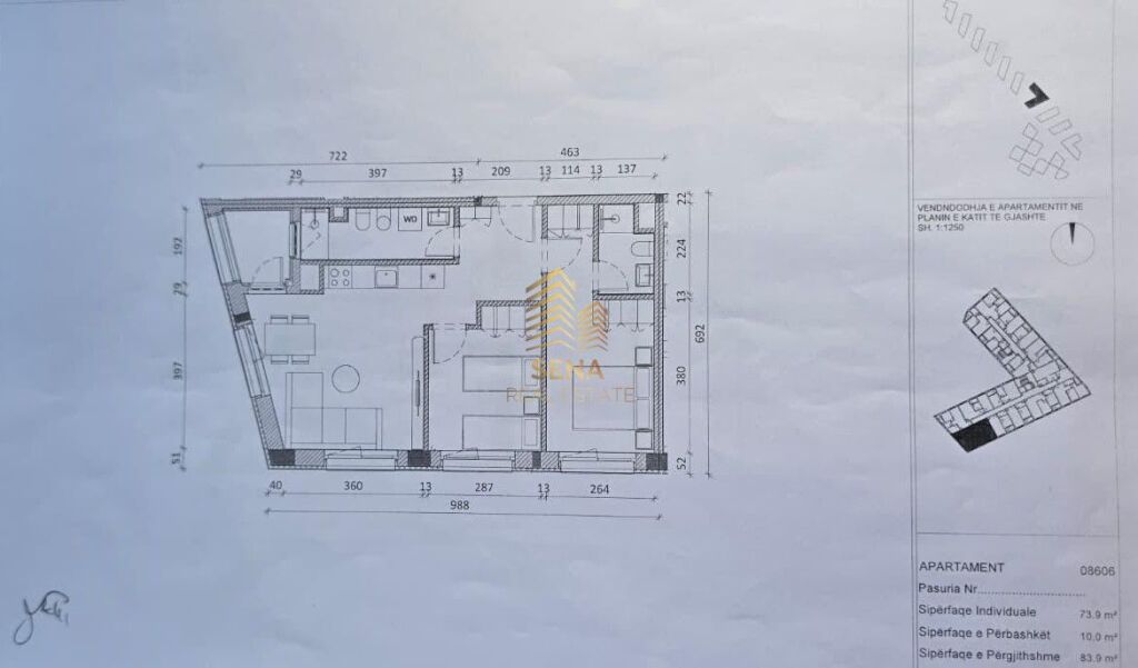 In vendita, Occasione Appartamento 2+1++2WC+Blk, Ali Demi- Residenza Kadiu, 121.600 Euro