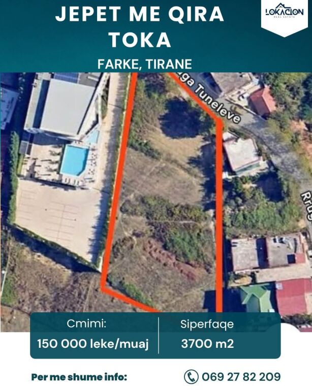 LAND FOR RENT IN FARKE 3700 M2 - TIRANA