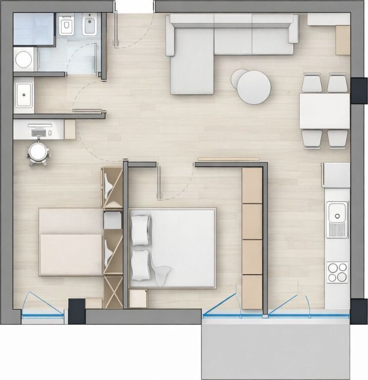 SHITET APARTAMENT 2+1 / Ali Dem, Rr. Idriz Dollaku