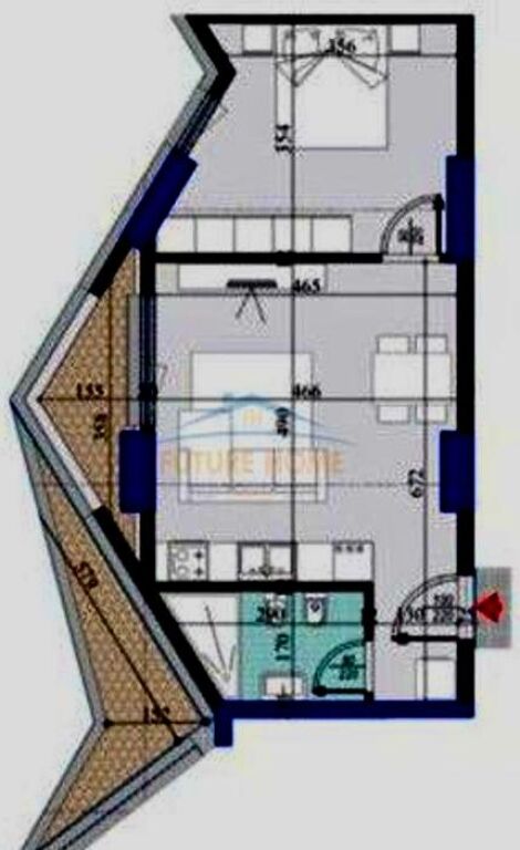 In vendita , Appartamento 1+1 , Colonnade Building , Tirane