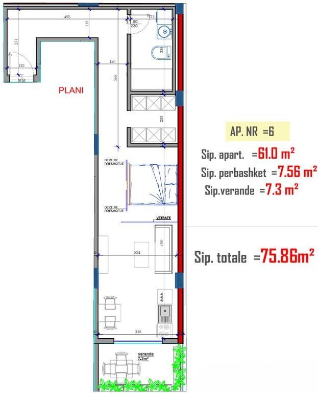 Studio Për Shitje ngjiitur me Rezidencen Kodra e Diellit 81,372 €