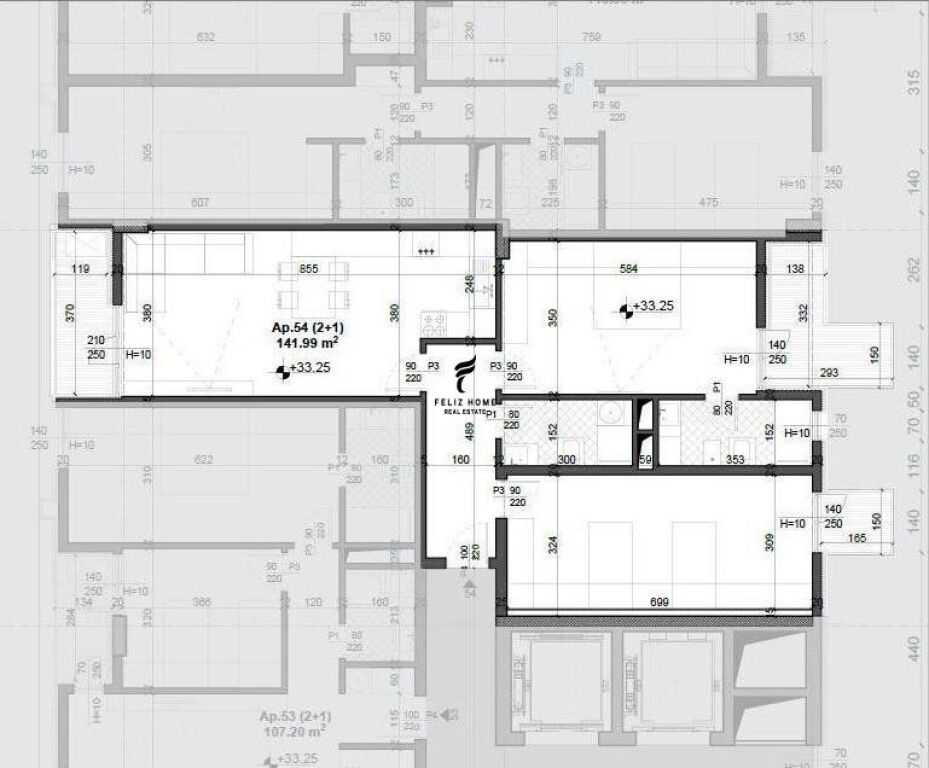 SHITET APARTAMENT 2+1 FUSHA E AVIACIONIT 20.600.000 LEKE FH-73357