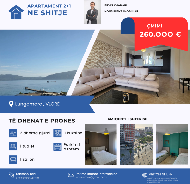 Apartment 2+1 with sea view
