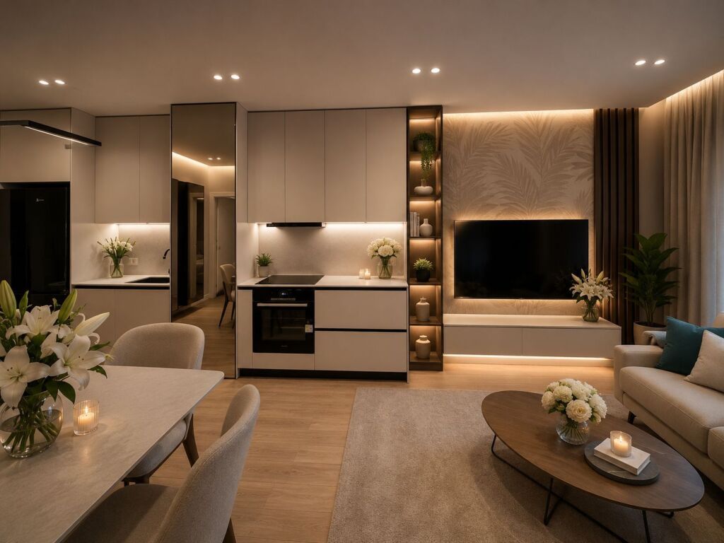 Near the center of Tirana, a modern 2+1 apartment plus parking space is for rent!