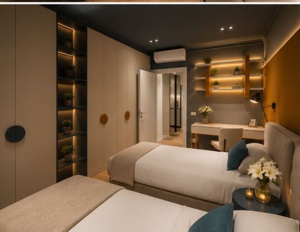 Near the center of Tirana, a modern 2+1 apartment plus parking space is for rent!