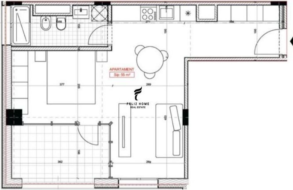 APPARTAMENTO 1+1 IN VENDITA ASTIR 9.000.000 LEKE FH-73601