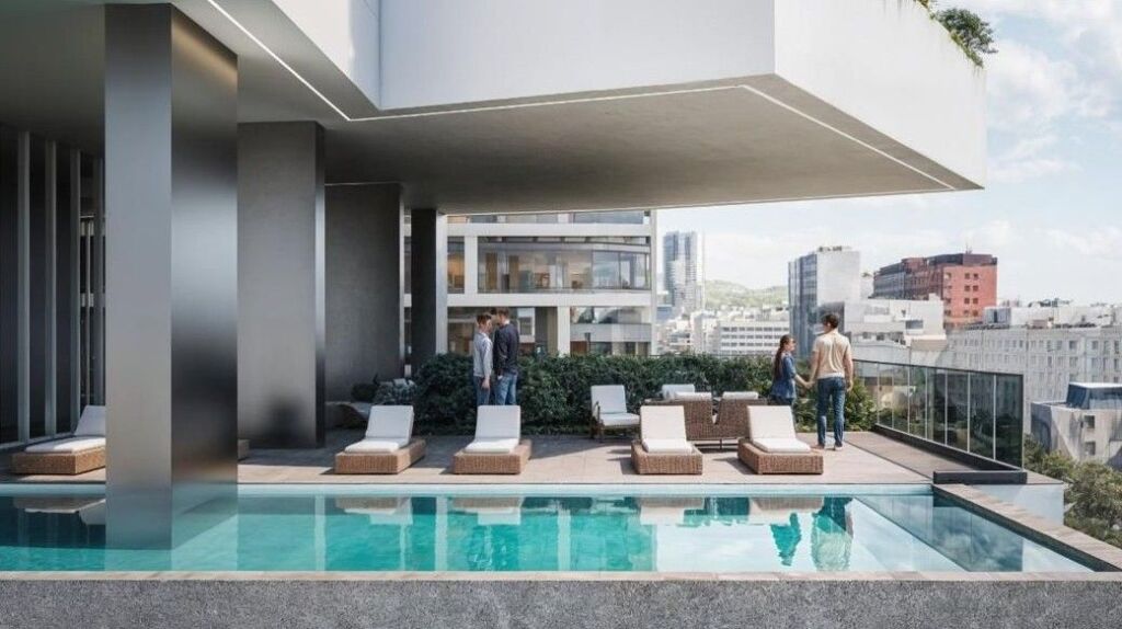 ▫️Apartment 1+1 for sale in one of the most prestigious towers in Tirana, part of The Fourty Four Tower.