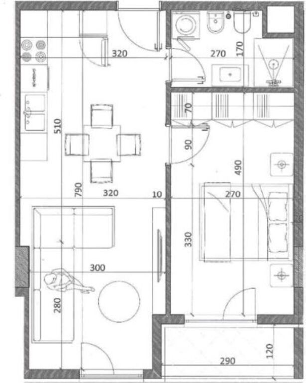 Shitet Apartament 1+1 Ekonomik, Kamëz - Venatino 4 Residence