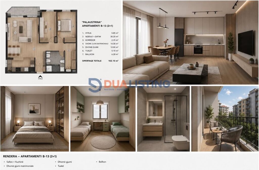 Appartamento 2+1 | Ali Demi – Viale Bajram Curri