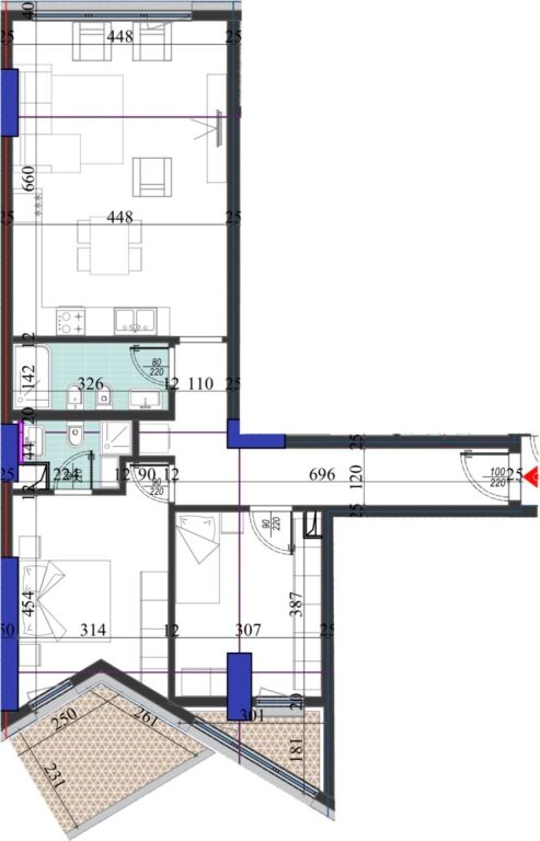 ✨Shitet Apartament 2+1 me Verandë 📍Colonnade Residence, Rruga Dritan Hoxha