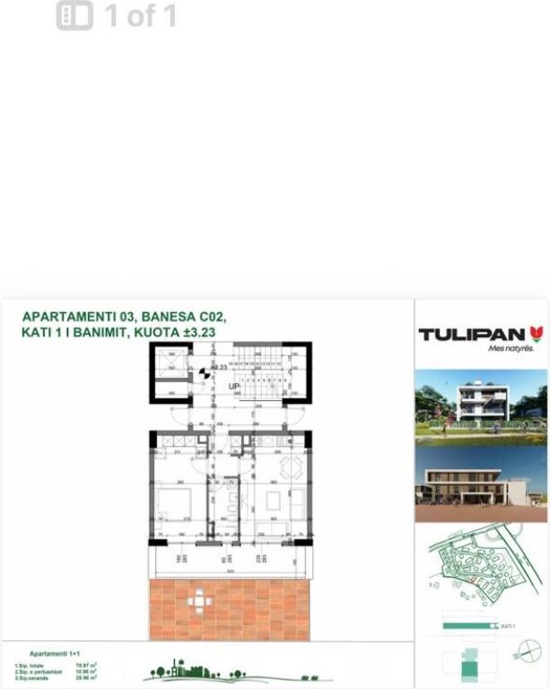 Apartment 1+1 for sale Tulipan Residence !