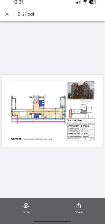 * Apartment 1+1 | Ali Demi – Bajram Curri Boulevard