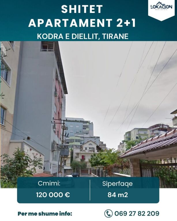 OCCASIONE! VENDESI 120 000 € APPARTAMENTO 2+1 - KODRA E DIELLIT, TIRANA