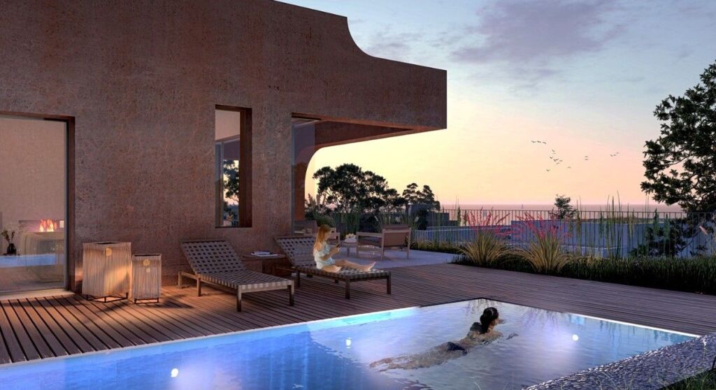 Twin villa with pool for sale in green coast