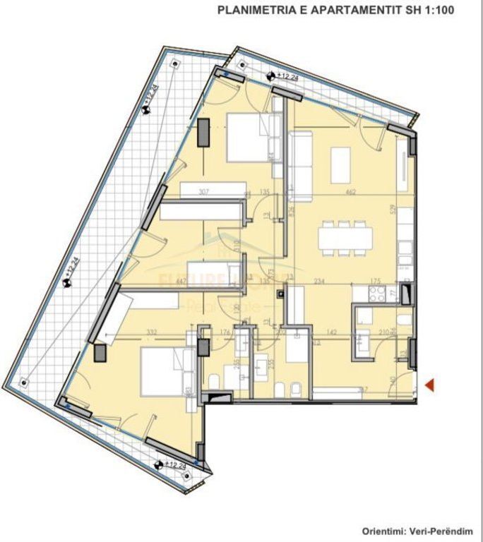 Apartment 3+1+2+veranda+parking space Gradient Dry Lake for sale