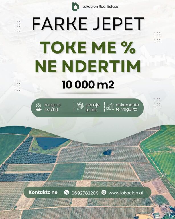 TERRENO CON % IN COSTRUZIONE - FARKE 10 000 M2