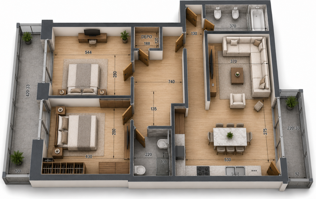 Shitet Apartament 2+1 me Cmim Okazion - Bulevardi i Ri, Orbital 2 Apartaments