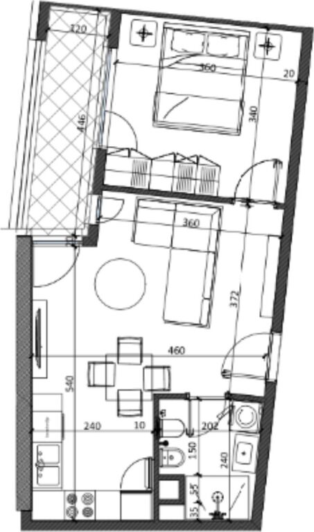 Shitet apartament 1+1 kamez