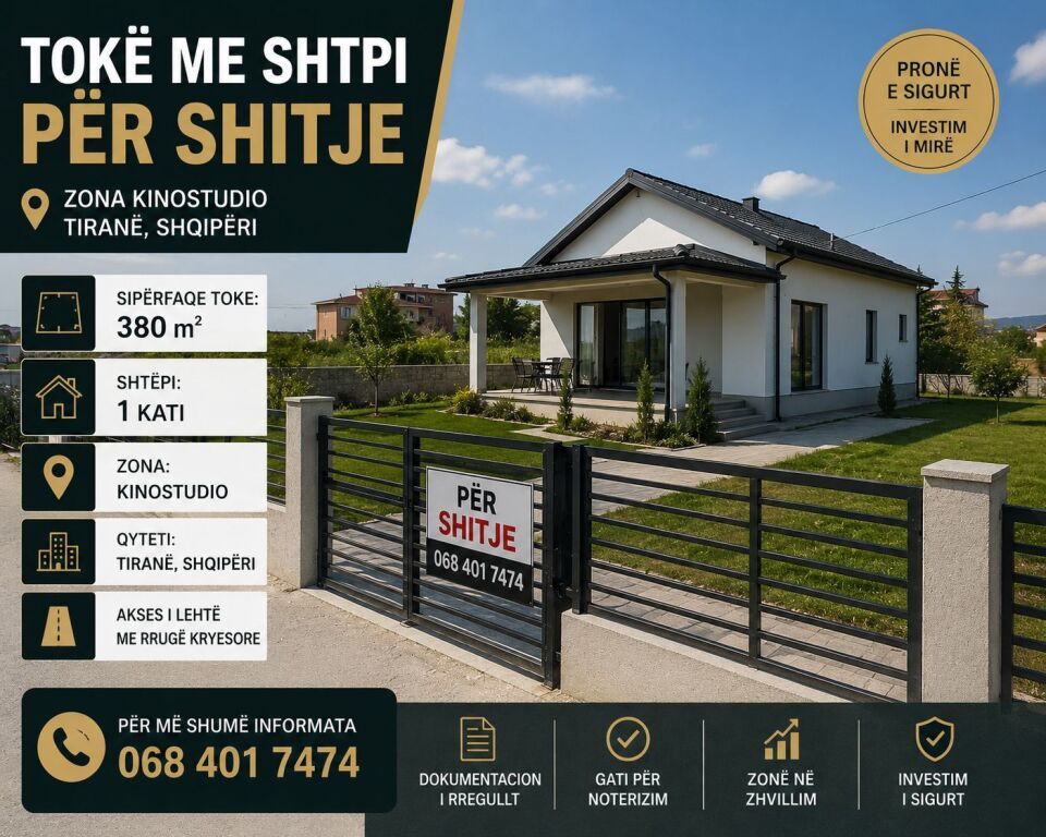 LAND WITH TWO BUILDINGS (private house) FOR SALE