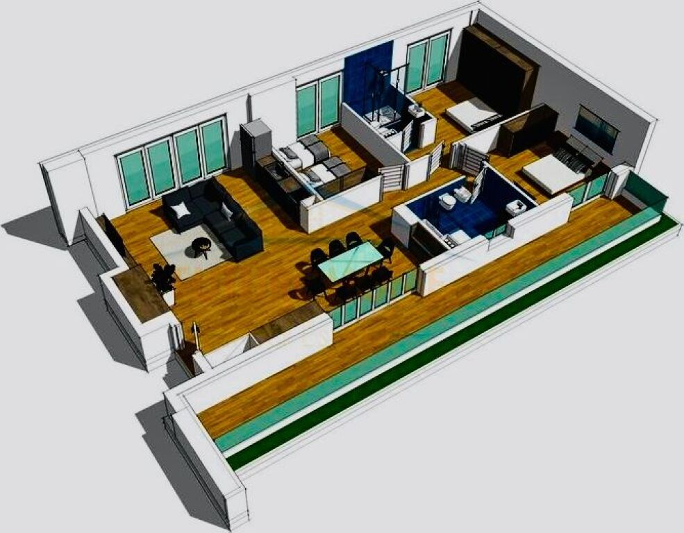 Qera, Apartament 3+1, Stacioni i Trenit