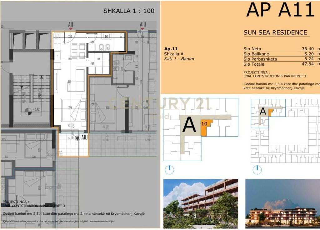 STUDIO FOR SALE IN SUN SEA RESIDENCE, GOLEM! €59,000 Total Area 48m2