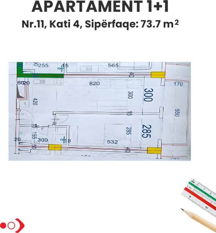 Shitet apartament 1+1 ,Qerret , Kavaje