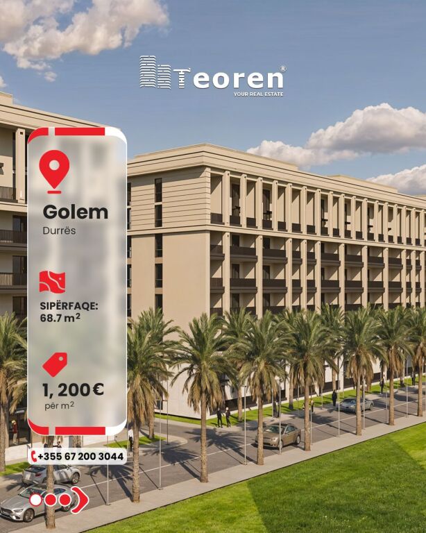 Shitet apartament 1+1 ,Golem , Durres