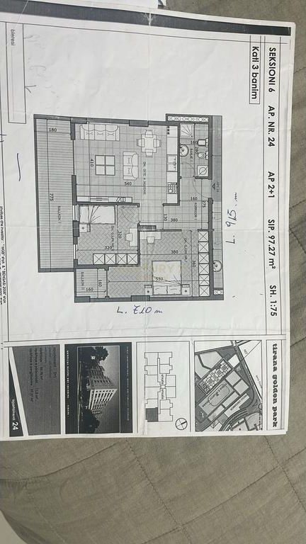 Apartament 2+1 per shijte te Golden park