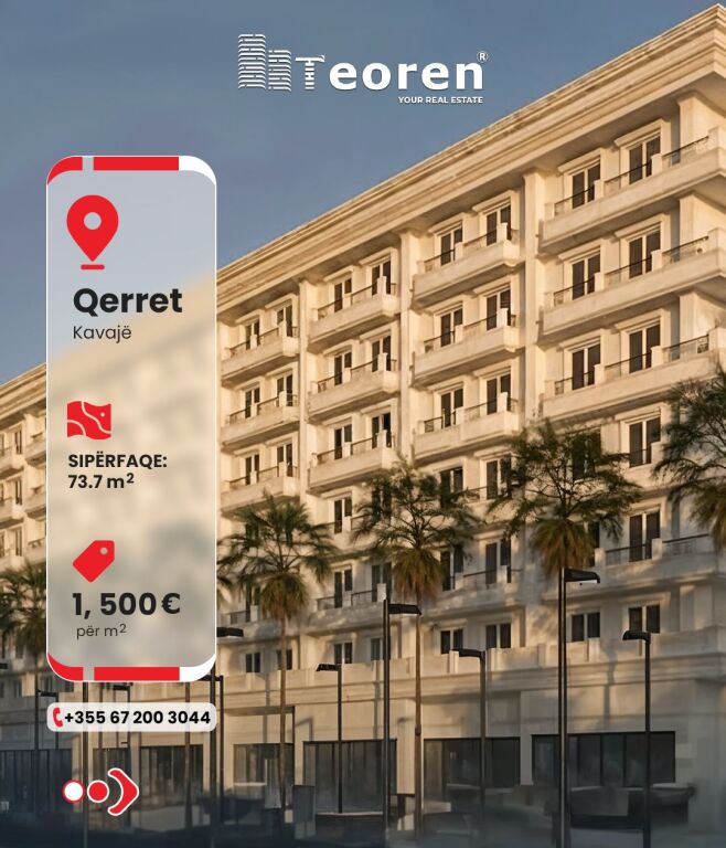 Shitet apartament 1+1 ,Qerret , Kavaje