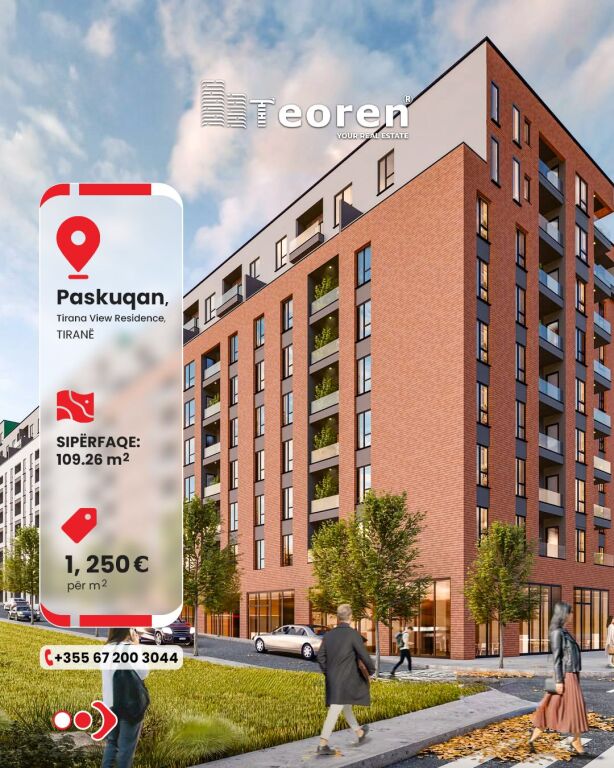 Apartment 2+1 for sale, "Tirana View Residence" Complex