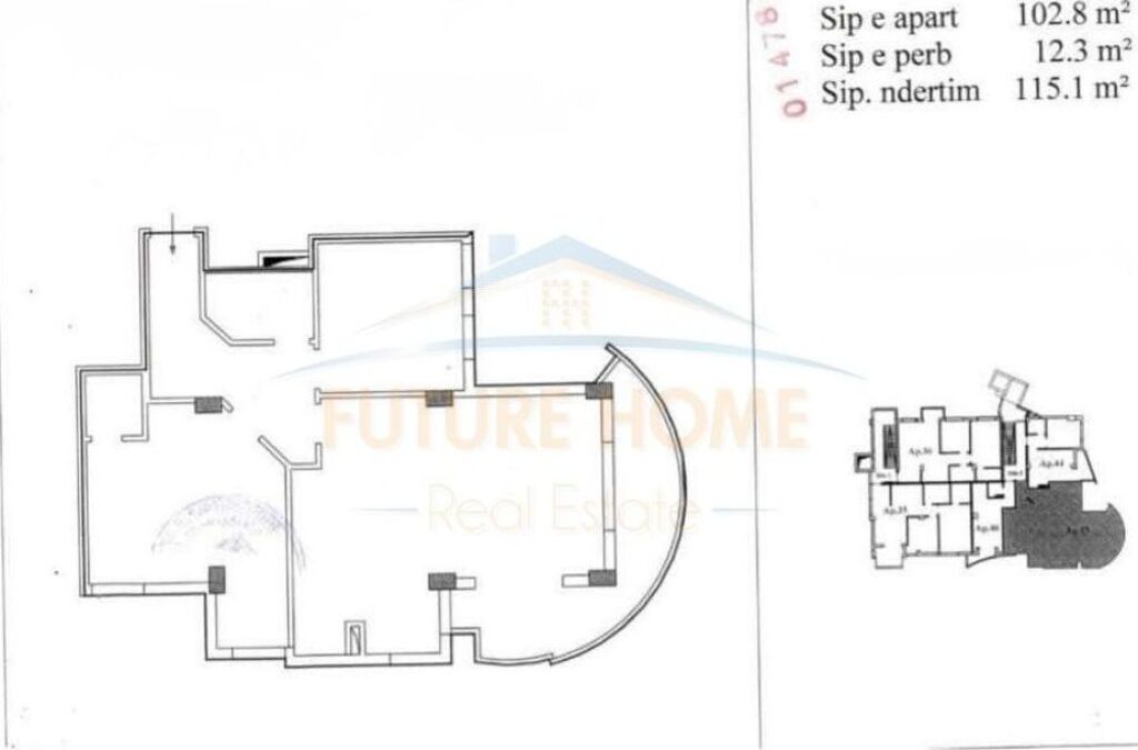 Shitet, Apartament 2+1, Pallati me Shigjeta, Tirane