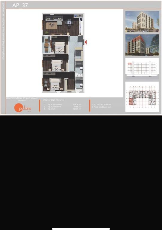 Shitet Apartament 3+1+2 Në Kamëz Blv Berisha