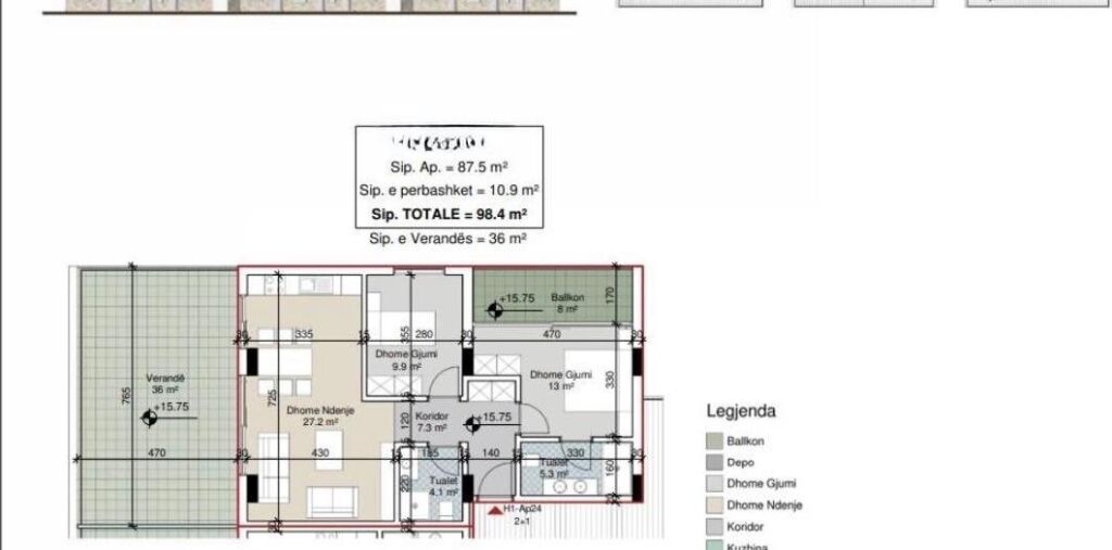 Penthouse 2+1 for Sale in Porto Lalezi