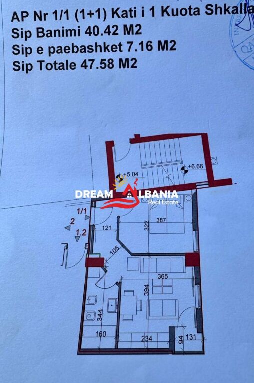 Apartament 1+1 Ne Shitje Ne Ali Dem (ID 41111565)
