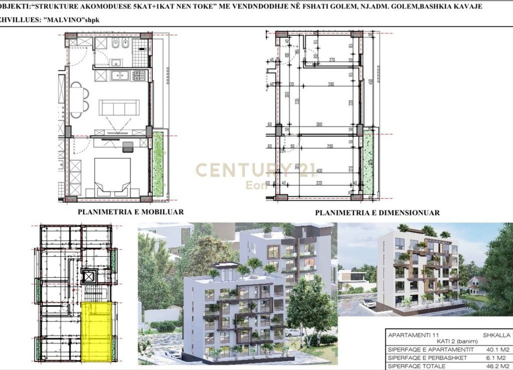 Apartament 1+1 për shitje në zonën e Malit të Robit !