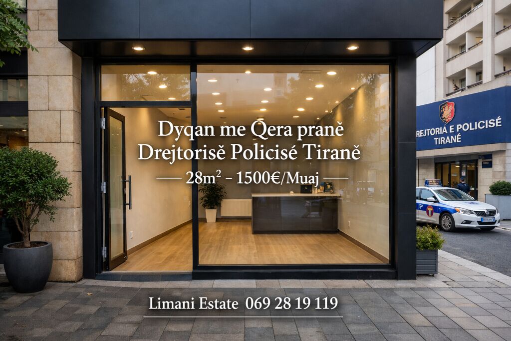 Dyqan me qera prane Bllokut tek Drejtoria Policise,rruge kryesore,top location