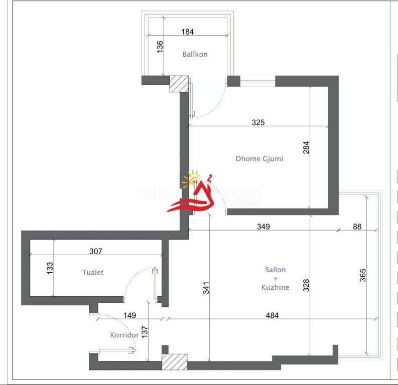 Appartamento 1+1 in Vendita nella zona di Brryli vicino al Maternità, Tirana (ID 41111566)