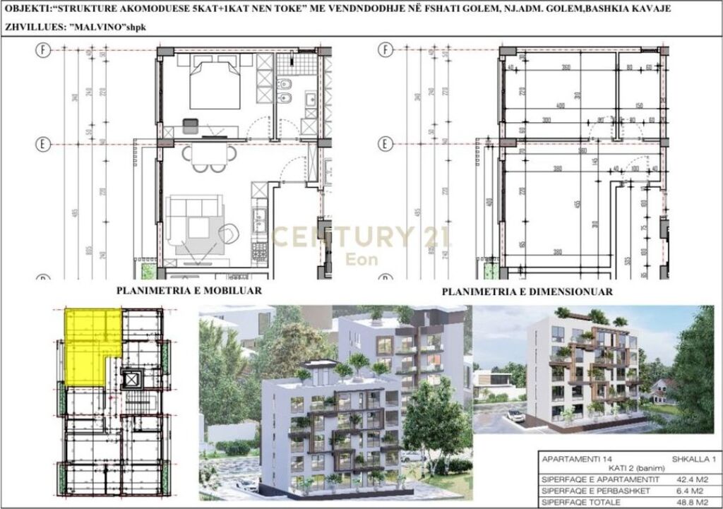Apartament 2+1 për shitje në zonën e të Malit të Robit !