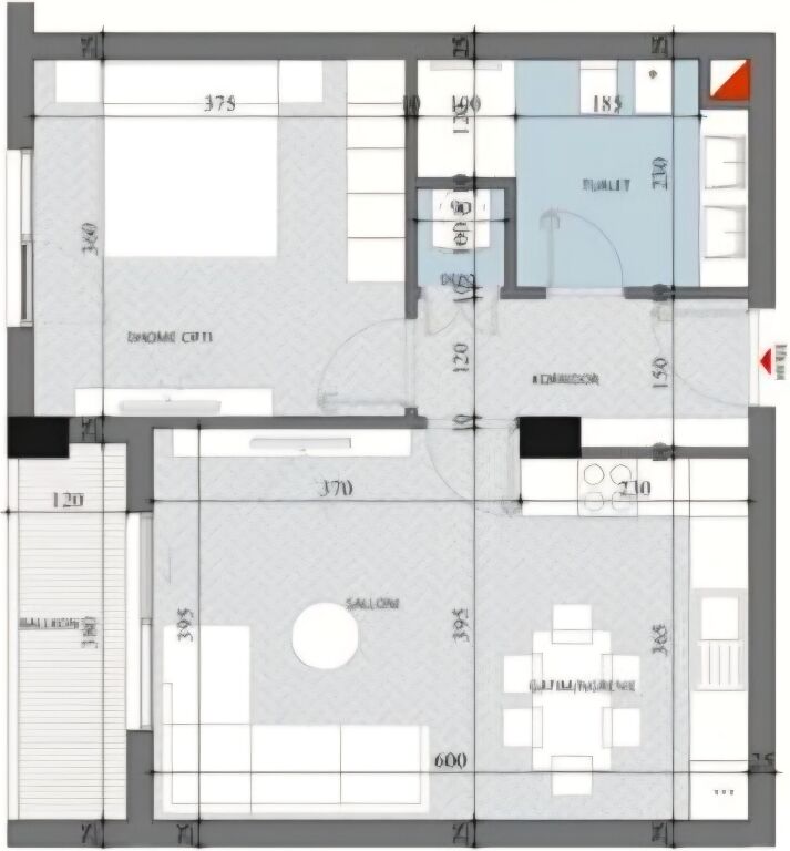 Shitet Apartament 1+1, Paskuqan, Residenca Djellon